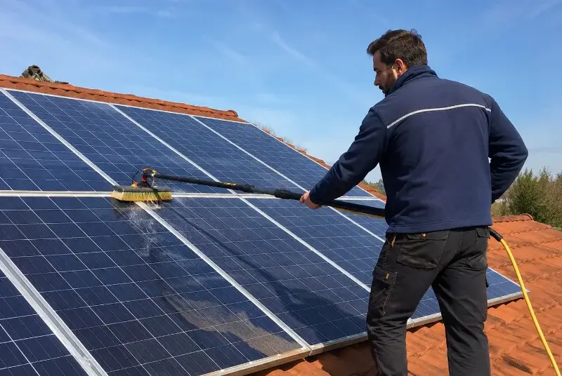 Nettoyage et entretien de panneaux solaires à Coudures